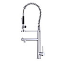 Kitchen faucet - Single Handle One Hole Chrome Pull-out / ­Pull-down Vessel Contemporary Kitchen Taps
