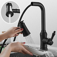 Kitchen faucet - Single Handle One Hole Electroplated / Painted Finishes Pull-out / ­Pull-down / Standard Spout / Tall / ­High Arc Centerset Contemporary / Antique Kitchen Taps