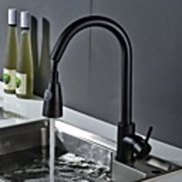 Kitchen faucet - Single Handle One Hole Electroplated Pull-out / ­Pull-down / Tall / ­High Arc Free Standing Contemporary Kitchen Taps