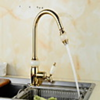 Kitchen faucet - Single Handle One Hole Electroplated Standard Spout / Tall / ­High Arc Other Ordinary Kitchen Taps