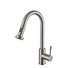 Kitchen faucet - Single Handle One Hole Nickel Brushed Pull-out / ­Pull-down / Tall / ­High Arc Centerset Contemporary Kitchen Taps / Stainless Steel