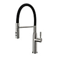 Kitchen faucet - Single Handle One Hole Nickel Brushed Pull-out / ­Pull-down Vessel Contemporary Kitchen Taps