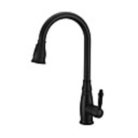 Kitchen faucet - Single Handle One Hole Oil-rubbed Bronze Pull-out / ­Pull-down / Tall / ­High Arc Vessel Antique Kitchen Taps