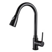 Kitchen faucet - Single Handle One Hole Painted Finishes Pull-out / ­Pull-down / Tall / ­High Arc Vessel Contemporary Kitchen Taps