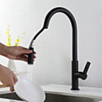 Kitchen faucet - Single Handle One Hole Painted Finishes Pull-out / shy;Pull-down Centerset Contemporary Kitchen Taps