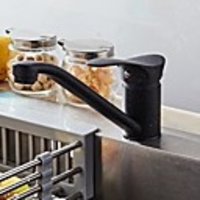 Kitchen faucet - Single Handle One Hole Standard Spout Contemporary Kitchen Taps / Brass