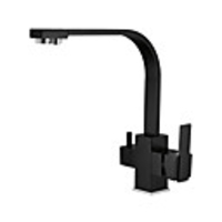 Kitchen faucet - Two Handles One Hole Electroplated Standard Spout Vessel / Brass