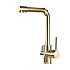 Kitchen faucet - Two Handles One Hole Electroplated Standard Spout Vessel