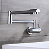 Kitchen faucet-wall-mounted / folding / modern / brass / single handle single hole