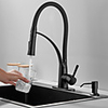 Kitchen faucet with Soap Dispenser - Single Handle One Hole Electroplated Pull-out /Pull-down / Standard Spout /Prep Deck Mounted Contemporary / Antique Kitchen Taps