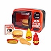 kitchen playsets kids mini kitchen playsets simulation microwave analog sound lighting/educational toys environmental abs gift set red