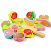 Kitchen Sink Toy Cutting Play Food Fruits Vegetables Wooden Child