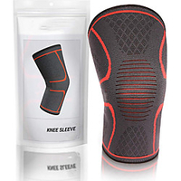 Knee Brace for Racing Basketball Running Impact Resistant Non Slip Nylon 1 Piece Sports Outdoor Black Yellow Red