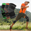 Knee Brace Knee Sleeve 3D Weaving for Fitness Gym Workout Basketball Antiskid Moisture Wicking Joint support Adjustable Men