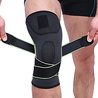 Knee Brace Knee Sleeve for Shockproof Elastic Protection Fitness Basketball Football / Soccer 1 pc Nylon Toyokalon Hair Emulsion Sports Outdoor Athletic Orange Green miniinthebox