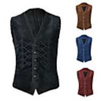 Knight Ritter Punk Gothic Medieval Renaissance 17th Century Masquerade Vest Men