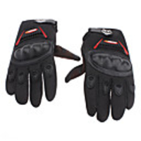 KNIGHTOOO Black Mesh Nylon Full-finger Gloves for Cycling/Motorcycle(XL Size)