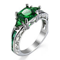 Knuckle Ring Cubic Zirconia Geometrical Blue Green Rose Pink Zircon Copper Luxury Classic Elegant 6 7 8 9 10 / Women