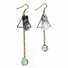 korean style creative geometry design with long pendant ear clips/earrings for women