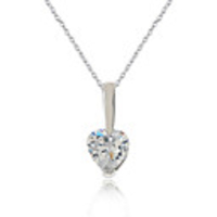 Korean Style Titanium Steel Heart Shape Pendant Necklace