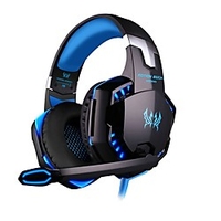 KOTION EACH G2000 Gaming Headset 7.1 Channel Sound Bass Headphones LED Microphone Inline Control Package with Headphone and Mic Adapter for Desktop Computer PS4PS5XBOX miniinthebox