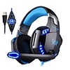 Kotion EACH G2200 Computer Stereo Gaming Headphones Best Casque Deep Bass Gaming Earphone Headset with Microphone Volume Control LED Light for PC Gamer
