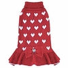 KYEESE Dog Sweater Dress Turtleneck Polka Dot Dog Sweaters with Leash Hole Knitwear Warm Pet Sweater with Pom Pom Ball miniinthebox