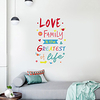 L0VE Family Color Cartoon English Letter Children Room Wall Decoration Tv Background Wall Can Remove Stickers