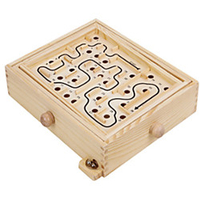 Labyrinth Wooden Maze Game with Two Steel Marbles Puzzle Game for Adults Boys and Girls miniinthebox