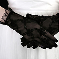Lace Wrist Length Glove Stylish / Gloves With Embroidery Christmas Decoration Wedding / Party Glove miniinthebox