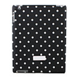 Lacquer Finish Durable Protective Hardshell Case for iPad 2 - Black Case with Mini Dot