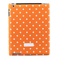 Lacquer Finish Durable Protective Hardshell Case for iPad 2 - Orange Case with Dots