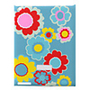 Lacquer Finish Protective Hardshell Case for iPad 2 - Pale Blue Color with Flowers