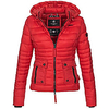 ladies jacket quilted jacket transition jacket quilted hood 11 colors b602 [b602-red-gr.m] miniinthebox