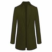 ladies long wool coat transition jacket elegant trench coat autumn winter parka coat long blazer outwear cardigan for office daily p miniinthebox