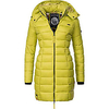 ladies transition quilted coat evening star light green size m miniinthebox