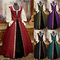 Lady Retro Vintage Medieval Dress Masquerade Women
