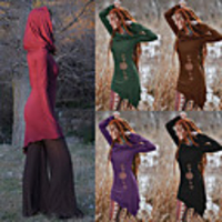 Lady Retro Vintage Medieval Masquerade Hoodie Hoodies Robe Women
