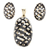 Ladybird Fully-Jewelled Earring and Pendant Jewelry Set