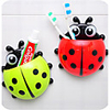 Ladybug Toothbrush Holder Mount With Suction Wall Rack Bathroom