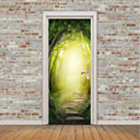 Landscape / Still Life Wall Stickers Plane Wall Stickers / 3D Wall Stickers Door Stickers,  Vinyl Home Decoration Wall Decal Wall / Glass / Bathroom Decoration 1pc / Re-Positionable