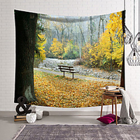 Landscape Fall Forest Wall Tapestry Art Decor Blanket Curtain Hanging Home Bedroom Living Room Decoration Polyester miniinthebox