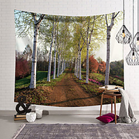 Landscape Forest Road Wall Tapestry Art Decor Blanket Curtain Hanging Home Bedroom Living Room Decoration Polyester miniinthebox