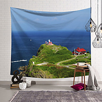 Landscape Island Houses Wall Tapestry Art Decor Blanket Curtain Hanging Home Bedroom Living Room Decoration Polyester miniinthebox