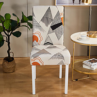 Landscape Painting Art Print Super Soft Chair Cover Stretch Removable Washable Dining Room Chair Protector Slipcovers Home Decor Dining Room Seat Cover miniinthebox