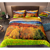 Landscape Print 3-Piece Duvet Cover Set Hotel Bedding Sets Comforter Cover with Soft Lightweight Microfiber,  Include 1 Duvet Cover,  2 Pillowcases for Double/Queen/King(1 Pillowcase for Twin/Single)