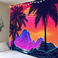 Landscape theme polyester tapestries background cloth decorative cloth