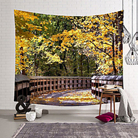 Landscape Tree Forest Wall Tapestry Art Decor Blanket Curtain Hanging Home Bedroom Living Room Decoration Polyester miniinthebox