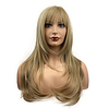 Lange Rechte Hittebestendige Synthetische Pruiken Voor Vrouwen Meisjes Met Pony Thema Party Out Fun Blonde Golden miniinthebox