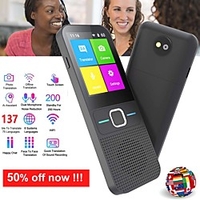 Language Translator Device T10 137 Languages Portable Language Translator Device 60.96 mm Rechargeable Real Time 2-way Translation Photo Recognition Translation for Business Learning miniinthebox